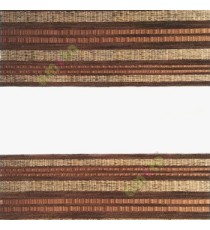 Dark chocolate brown gold color horizontal stripes with transparent net fabric embossed pattern textured finished background zebra blind